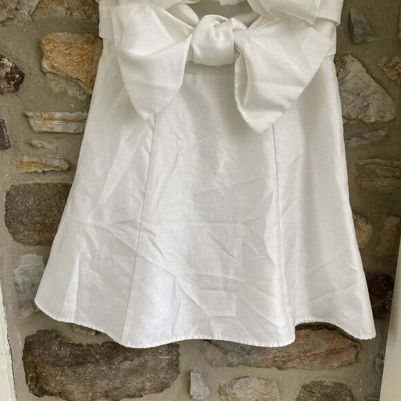 BHLDN Anthropologie BOSKEMPER ARIEL Strapless Bow Dress White Womens Medium $228 - Picture 7 of 12
